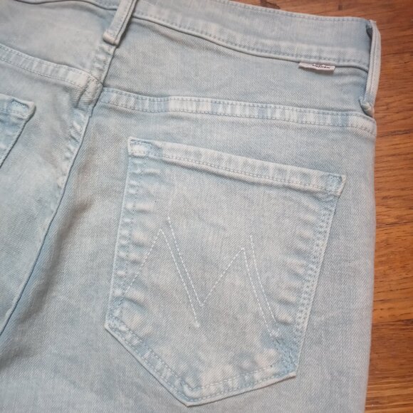 MOTHER the insider crop step fray jeans in Aquatic (sz26) - Picture 12 of 15